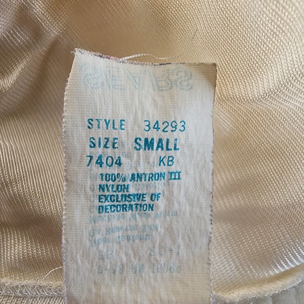 Vintage SEARS Knee Skirt Slip Undergarment Ivory Size Small 100% Antron Nylon